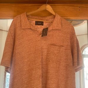Rust heathered polo shirt